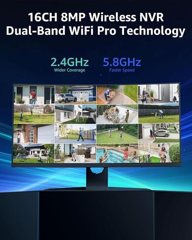 ANNKE 16CH Wireless Security Camera System 2TB, 4Pcs 3MP Outdoor Cams Kits in Kuwait