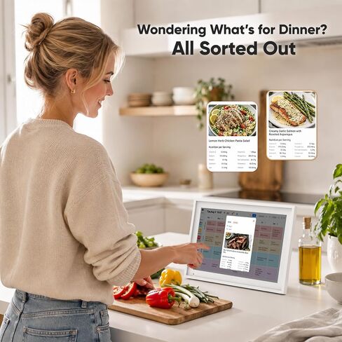 Digital Calendar 15.6 inch WiFi Calendar & Chore Chart, 1080P Interactive Touchscreen Electronic Calendar for Family Schedules, Digital Picture Frame WiFi with 64GB Storage, Wall Mountable, AiMOR APP in Kuwait