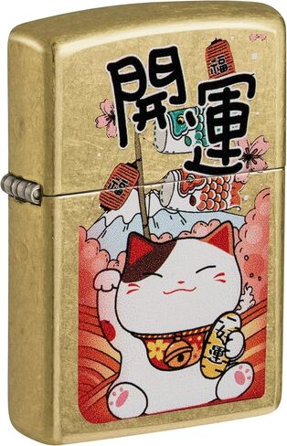 Zippo Lighter: Lucky Cat - Street Brass 81754 in Kuwait