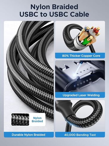 Aioneus USB C to USB C Cable 2Pack 10ft Fast Charging C to C Charger Cord in Kuwait
