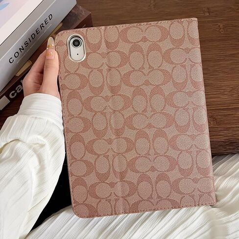 Brown Designer Leather case for iPad 11th Gen 11-inch (2025, A16) & iPad 10th Gen 10.9-inch (2022). Soft TPU Back Cover, Built-in Pencil Holder, Multi-Angle Stand, and auto Sleep/Wake in Kuwait
