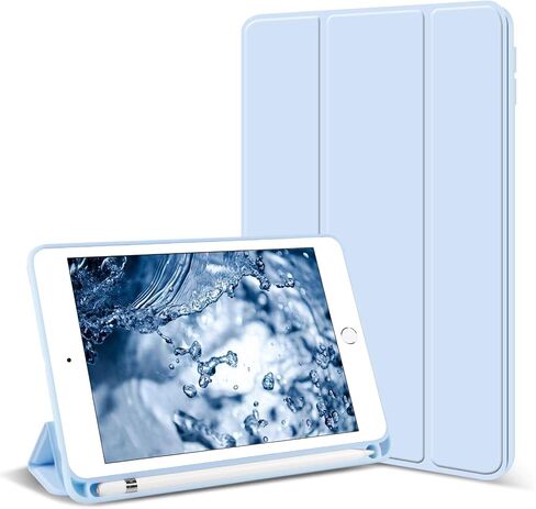 Aoub Case for iPad mini 5 2019 7.9 inch with Pencil Holder, Sky Blue in Kuwait