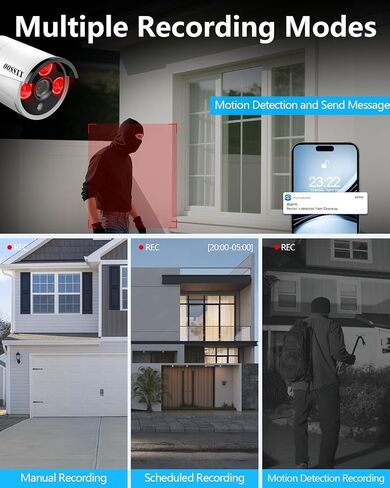 3MP Wireless Security Camera System 8 WiFi Cameras 4TB HDD 60 Days Storage in Kuwait