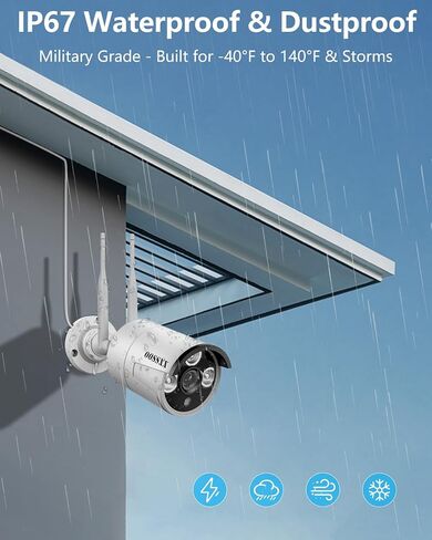3MP Wireless Security Camera System 8 WiFi Cameras 4TB HDD 60 Days Storage in Kuwait