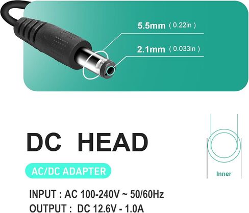 Massage Gun Charger 12v ~ 12.6v 1A Charger for 12.6v Massage Gun Power Cord 12V Switch Power Supply in Kuwait