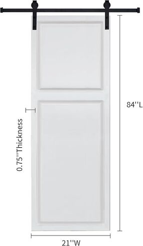 2 Panel Door 3,4" Thick 21 in. x 84 in.White Barn Sliding Door with Hardware kit in Kuwait