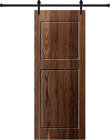 Modern 2-Panel 38 in x 96 in Wood Barn Sliding Door with Hardware Kit in Kuwait
