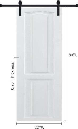3/4" Thick MDF Barn Sliding Door with Hardware Kit in Kuwait