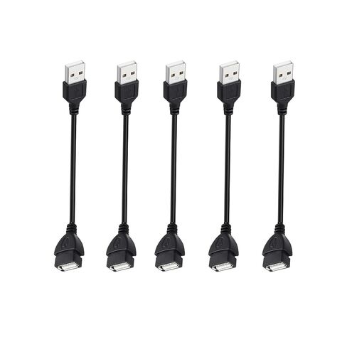 Short USB Extension Cable 1ft 5 Pack Bulk, USB A 2.0 Male to Female Extension Cord for PlayStation, Xbox, Flash Drive, Printer, Mouse, Keyboard, 480Mbps Transfer Speed in Kuwait