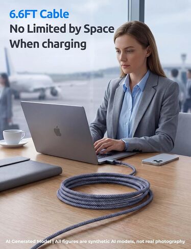 LifeBeam 140W USB C to Magnetic Safe 3 Cable for MacBook Pro/Air, 6.6FT in Kuwait