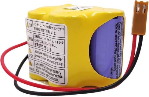 4400mAh BR-2/3AGCT4A 6V PLC Battery for FANUC A98L-0031-0025 A06B-6114-K504 Machine, Non Rechargeable (Brown Connector) in Kuwait