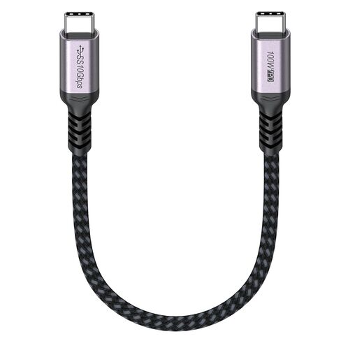 USB C to USB C Data Cable 1ft Short, 10Gbps Transfer 4K Video 100W Charge in Kuwait