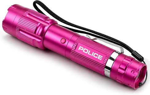 POLICE Stun Gun for Self Defense – 1159 Aluminum High Voltage Rechargeable with LED Flashlight, Compact & Heavy Duty – Personal Security for Women – Pink in Kuwait