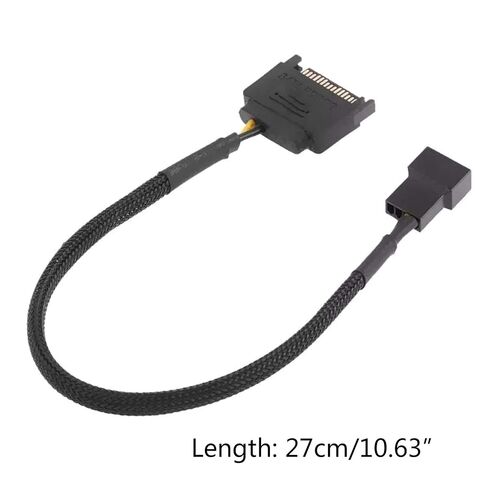 SATA 15 Pin to 1/2 Cooling Fan Interface 3 Pin/4 Pin Laptop Motherboard CPU Fan Extension Cable Adapter Cable Connectors in Kuwait