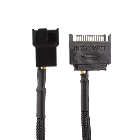 SATA 15 Pin to 1/2 Cooling Fan Interface 3 Pin/4 Pin Laptop Motherboard CPU Fan Extension Cable Adapter Cable Connectors in Kuwait