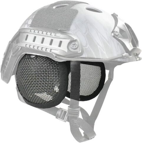 Tactical Airsoft Military Paintball Metal Mesh Side Cover with Ear Protection for Fast Helmet (Not Including Helmet) in Kuwait