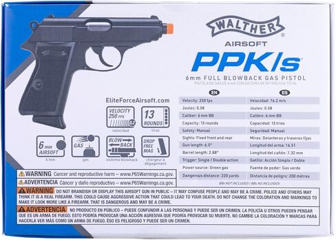 Walther PPK/S GBB Blowback 6mm BB Pistol Airsoft Gun in Kuwait