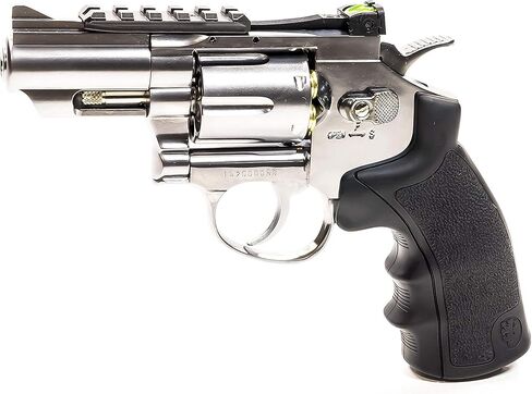 Black Ops Exterminator 2.5 Inch BB Gun Revolver, Air Gun, Guns for Adults, CO2 Pistol, .177 Caliber Pellets & BB Pistols, Full Metal, 12g Cartridges, 350 FPS, Chrome Finish in Kuwait