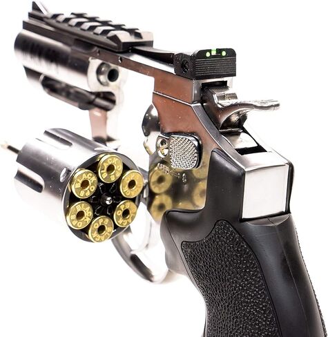 Black Ops Exterminator 2.5 Inch BB Gun Revolver, Air Gun, Guns for Adults, CO2 Pistol, .177 Caliber Pellets & BB Pistols, Full Metal, 12g Cartridges, 350 FPS, Chrome Finish in Kuwait