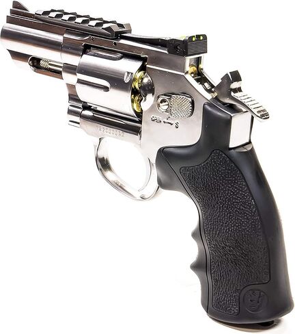 Black Ops Exterminator 2.5 Inch BB Gun Revolver, Air Gun, Guns for Adults, CO2 Pistol, .177 Caliber Pellets & BB Pistols, Full Metal, 12g Cartridges, 350 FPS, Chrome Finish in Kuwait