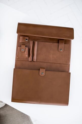 V2 Penna Tablet Pouch Sleeve Bag for Penna Keyboard with Accessory Pocket 12 inch, Vintage Leather Style(Brown, PVC) in Kuwait