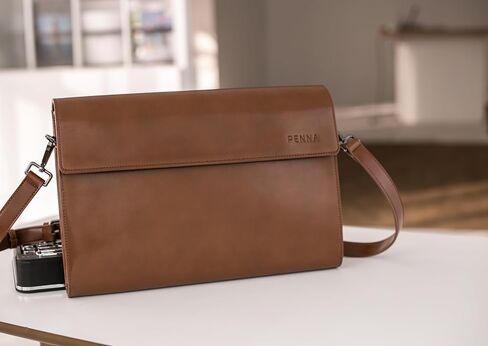 V2 Penna Tablet Pouch Sleeve Bag for Penna Keyboard with Accessory Pocket 12 inch, Vintage Leather Style(Brown, PVC) in Kuwait