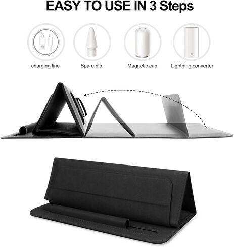 Tablet Sleeve Case For iPad Pro 11" For Air 5th/4th Generation 10.9", Slim Fit Leather Protective Cover Carrying Bag, For .9"/10.2", For .5"(Black) in Kuwait