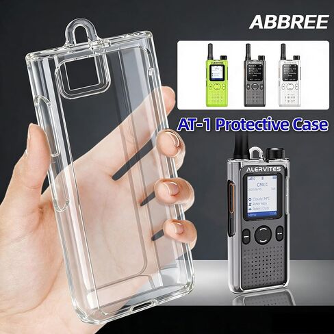 ABBREE Walkie Talkie Clear Case Protective Cover Soft Silicone Case Compatible With ALERVITES AT-1 Two Way Radio Accessories, 2 Pack in Kuwait