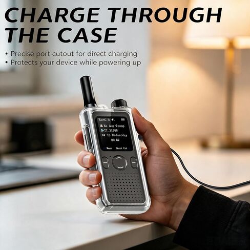ABBREE Walkie Talkie Clear Case Protective Cover Soft Silicone Case Compatible With ALERVITES AT-1 Two Way Radio Accessories, 2 Pack in Kuwait