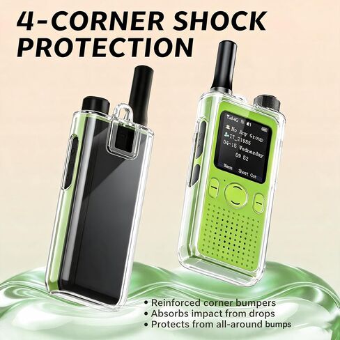 ABBREE Walkie Talkie Clear Case Protective Cover Soft Silicone Case Compatible With ALERVITES AT-1 Two Way Radio Accessories, 2 Pack in Kuwait