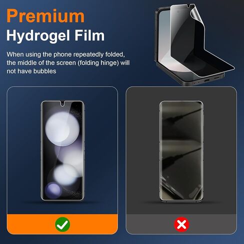 2 Pack Privacy TPU Screen Protector for Samsung Galaxy Z Flip 5 in Kuwait