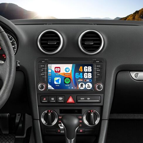 4G+64G Car Radio for Audi A3 2003-2012 with Wireless CarPlay Android Auto in Kuwait
