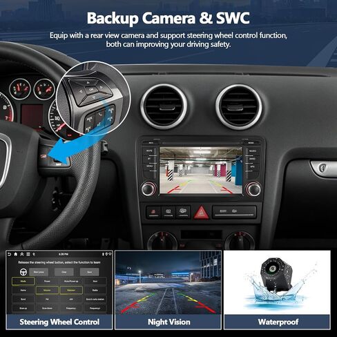 4G+64G Car Radio for Audi A3 2003-2012 with Wireless CarPlay Android Auto in Kuwait