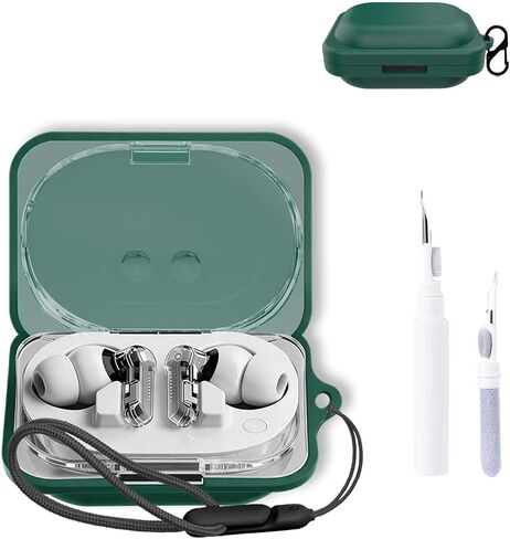 for Nothing Ear (3A) Case Cover,NOUKAJU Earphone Protective Cover(with Carabiner + Lanyard + Cleaning Pen) Drop-Proof,Scratch-Proof,Shock-Proof,Case for Nothing Ear 3A(Blue) in Kuwait