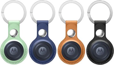 4-Pack Silicone Cases for Moto Tag/Tag 2, Waterproof Anti-Loss GPS Tracker Holder with Keyring, Soft Full-Body Protective Cover for Motorola Moto Tag (Black/Green/Blue/Orange) in Kuwait