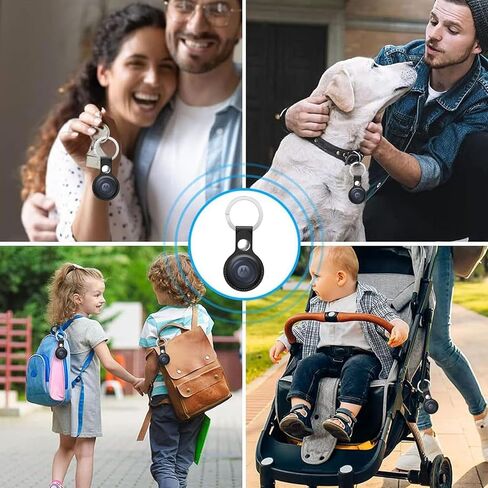 4-Pack Silicone Cases for Moto Tag/Tag 2, Waterproof Anti-Loss GPS Tracker Holder with Keyring, Soft Full-Body Protective Cover for Motorola Moto Tag (Black/Green/Blue/Orange) in Kuwait