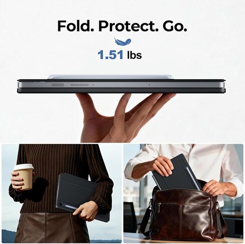 Laudtec Keyboard Case for Samsung Galaxy Tab S10 FE+ Plus 5g 13.1" 2025, Official 1:1 S Pen Holder,Floating Cantilever Stand,Dex Mode, 7-Color Backlit, Multi-Touch Trackpad LCD Power Display，Gray in Kuwait