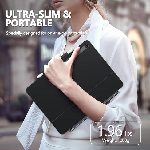 ORDA Keyboard Case for Samsung Galaxy Tab S10 FE Plus 13.1" Case with Keyboard Lightweight Magnetic Floating Cantilever Stand Precise Multi-Touch Trackpad Backlight S Pen Holder AI Keys in Kuwait