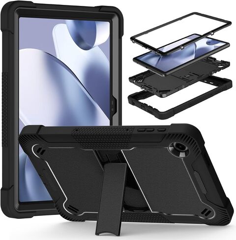 Tablet Case for T-Mobile Revvl Tab 2 5G, 3-in-1 Shockproof Stand Tablet Cover, Durable Rugged Design (No Screen Protector) for Revvl Tab 2 2025 10.1 Inch (Black) in Kuwait