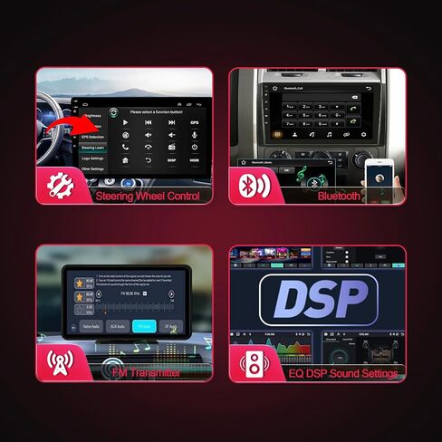 7 inch Car Radio for Cadillac Escalade 03-06,for Chevrolet Avalanche 03-06,Colorado 03-12,Express 03-07 IPS Android 13 Stereo with Wireless CarPlay Android Auto, 4+64G GPS Bluetooth Backup Camera SWC in Kuwait