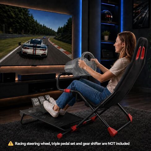 Foldable Racing Simulator Cockpit, Sim Racing Cockpit with Seat in Kuwait