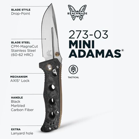 Benchmade Mini Adamas Tactical Knife, MagnaCut Steel Blade (273-03) in Kuwait
