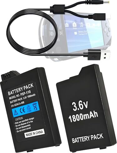 Battery Pack for Sony PSP 1001 1000 PSP1000 3.6V with Charger Cable in Kuwait