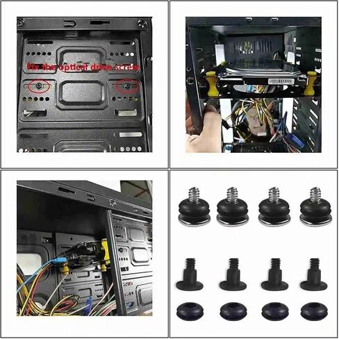 40pcs Hard Disk Shock Absorber Screw for Case Drive Bracket Screws and Rubber Rings in Kuwait