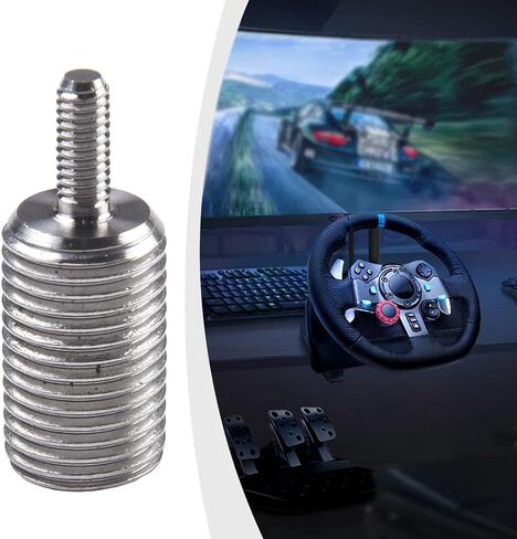 Gear Shifter Adapter Screw M12x1.25 Replacement for Logitech G29 G923 Aluminum Alloy Threading Component for Racing Game Steering Wheel for Modification Silver in Kuwait