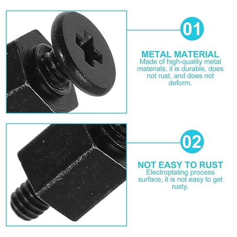 50sets Pocket Hole Screws M2 Motherboard Laptops Computers Part Drawstring Black in Kuwait