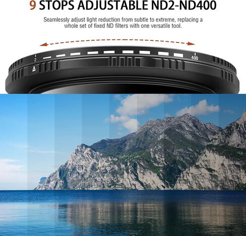 77mm Variable ND Lens Filter ND2-ND400 (1-9 Stops) in Kuwait