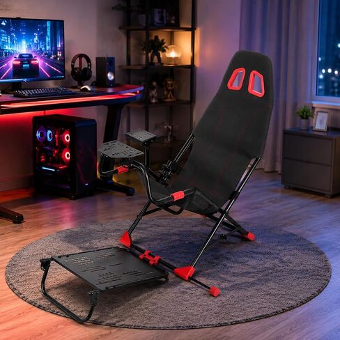 Foldable Racing Simulator Cockpit with Adjustable Seat Steering in Kuwait