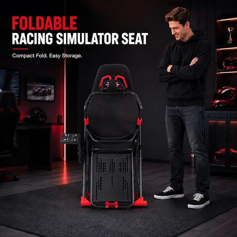 Foldable Racing Simulator Cockpit with Adjustable Seat Steering in Kuwait