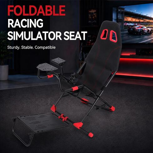 Foldable Racing Simulator Cockpit with Adjustable Seat Steering in Kuwait